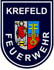 Stadtwappen Krefeld mit Schriftzug Feuerwehr