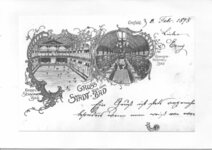 Auf einer alten Postkarte von 1898 taucht das Stadtbad auf.Bild: Stadt Krefeld, Stadtarchiv