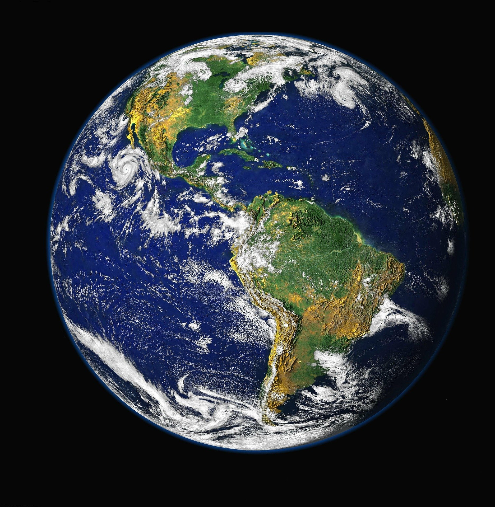 Bild: Blick auf die Erde aus dem All