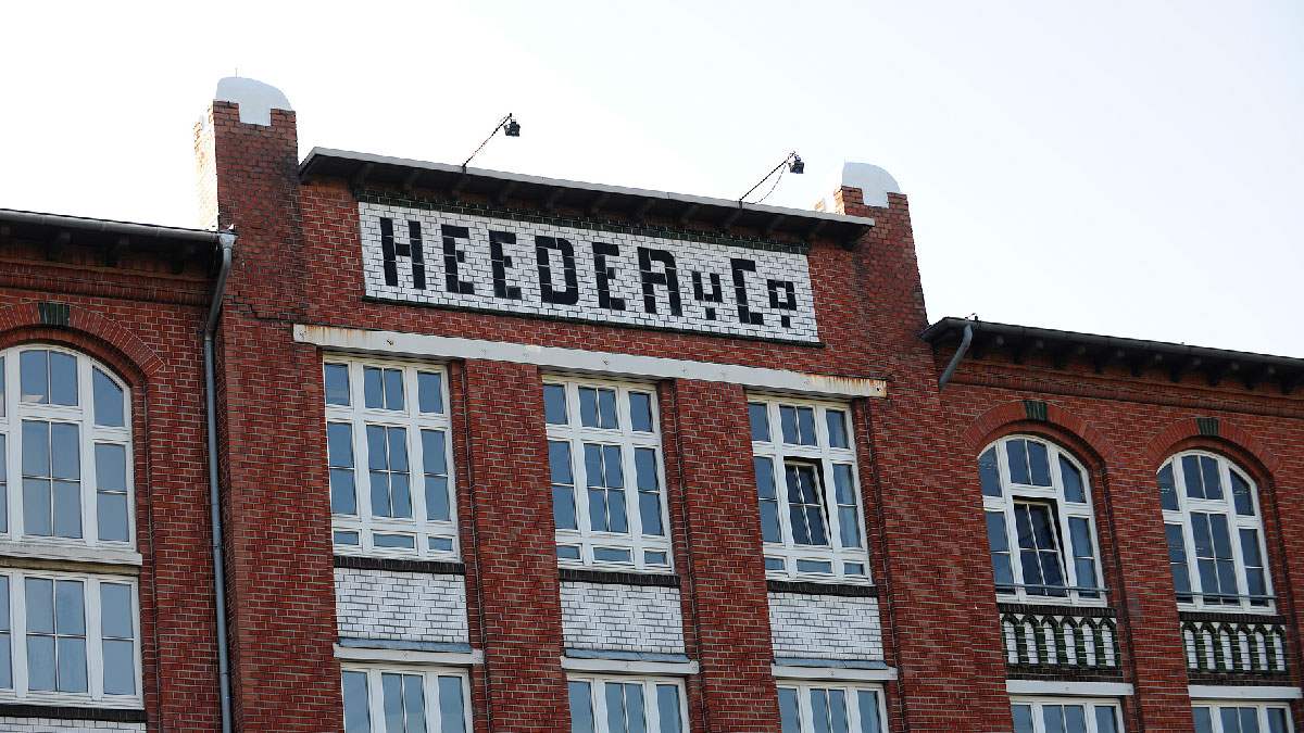 Außenansicht der Fabrik Heeder.Foto: Stadt Krefeld, Presse und Kommunikation