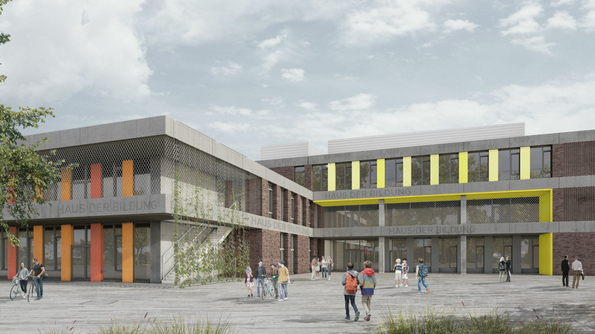 So soll das Haus der Bildung aussehen.  Foto: Stadt Krefeld, ZGM