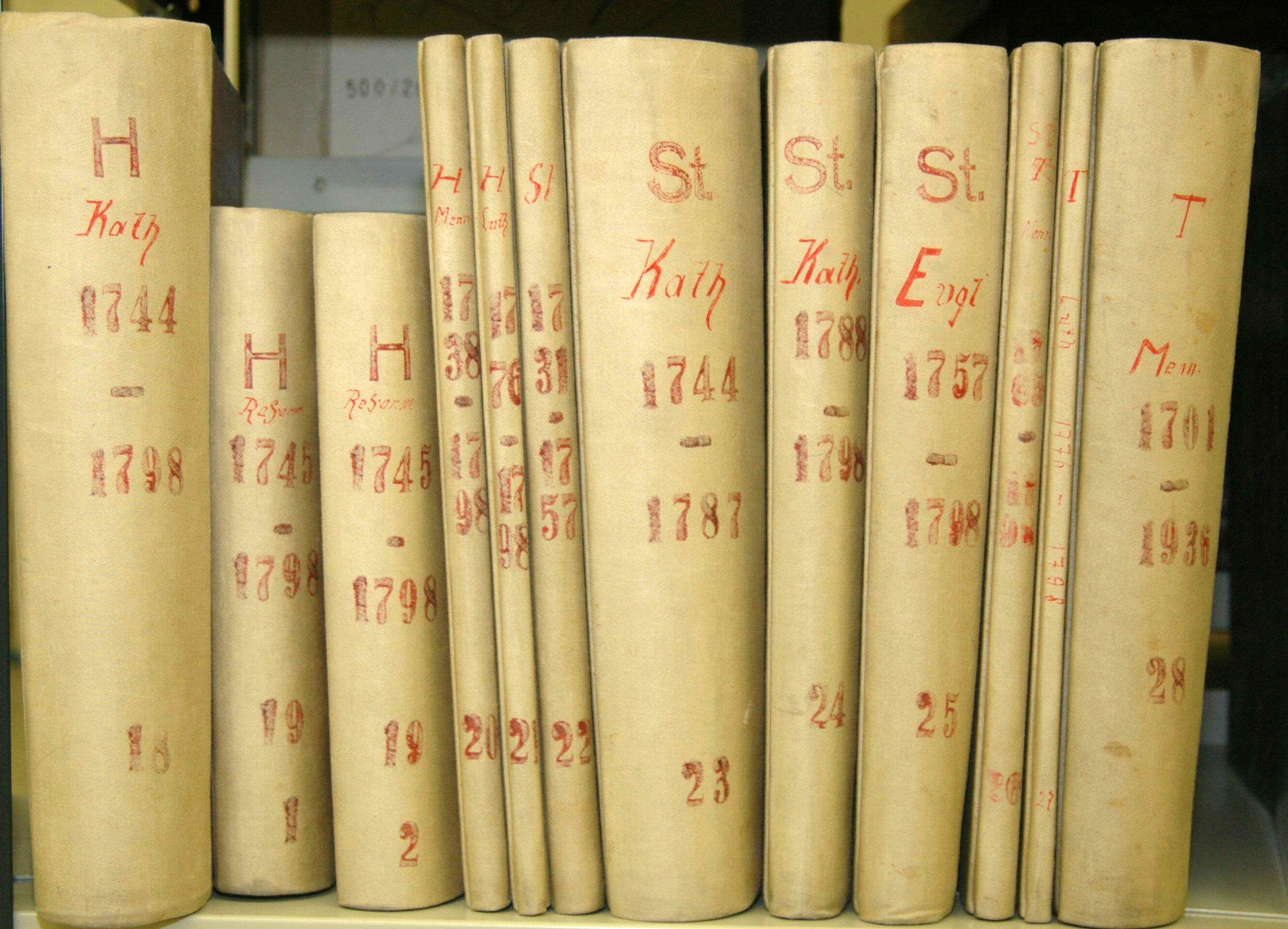 Kopien der Krefelder Kirchenbücher
